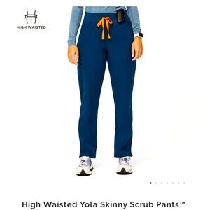 High waisted Yola figs pants deep reef